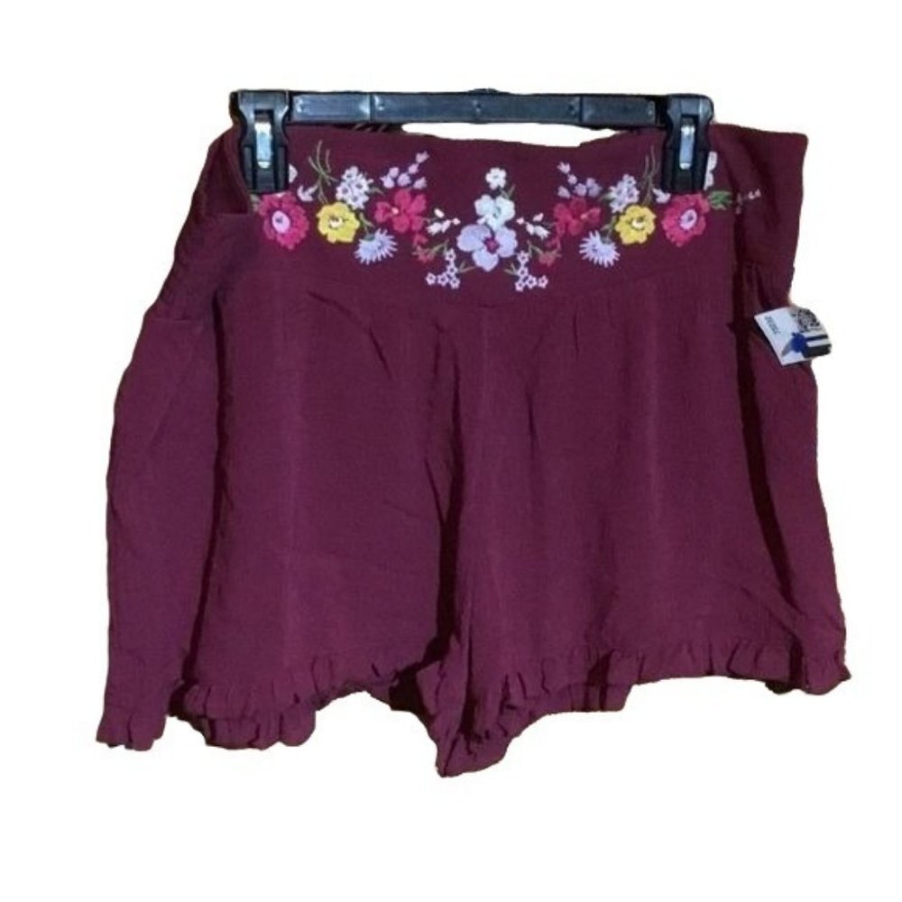 MOSSIMO women shorts Large purple loose flowly fit skun